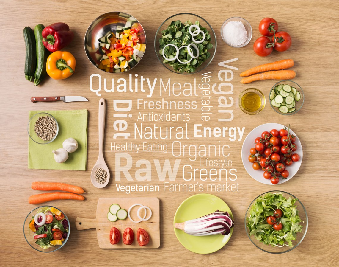 Healthy vegetarian home made food